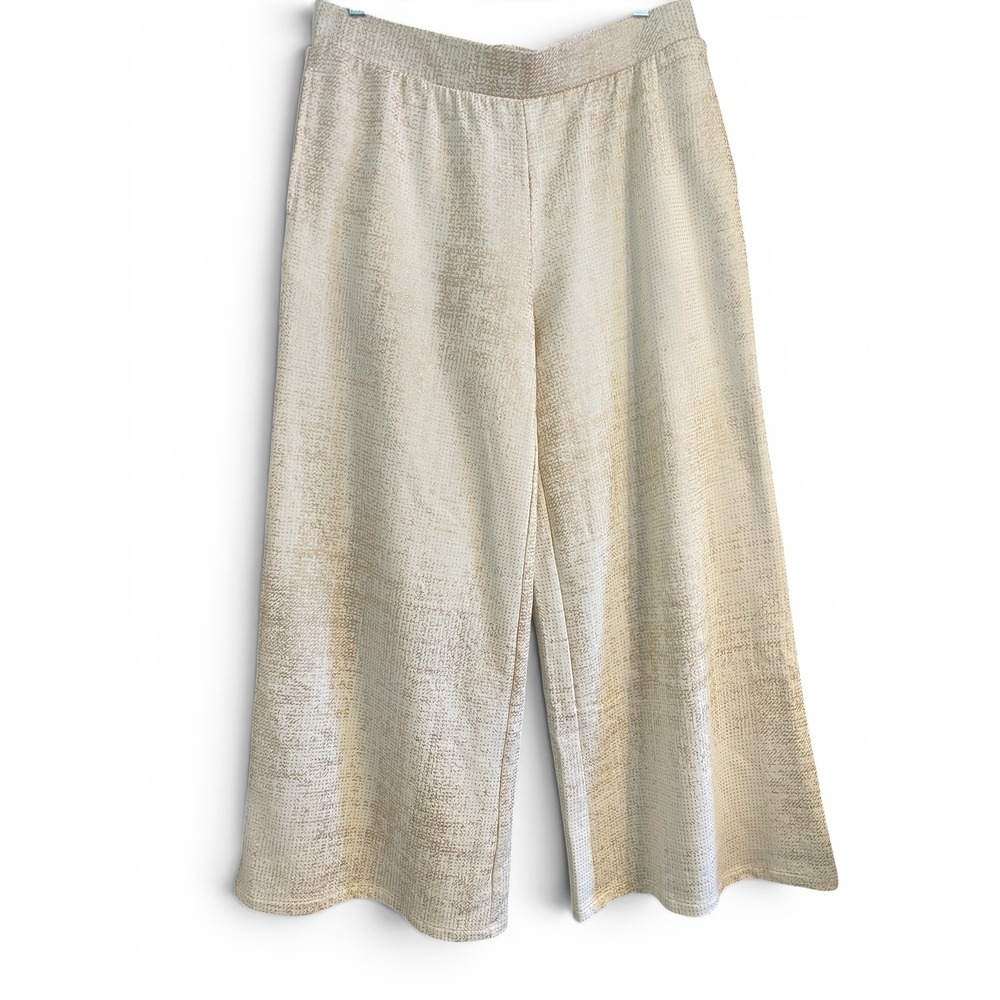 Peace Love World French Terry Pull-On Monica Pant MP Pristine Cream Wide Leg